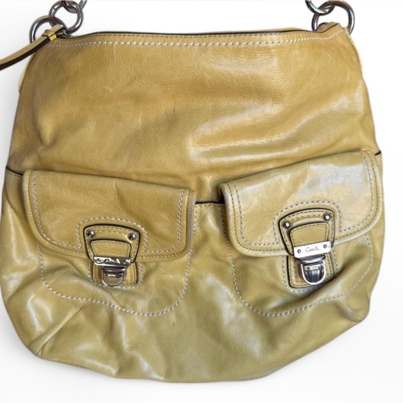 VINTAGE Y2K Mustard Yellow Coach Tote - Picture 2 of 6